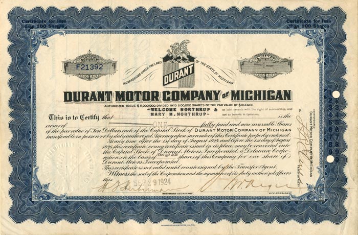 Durant Motor Co. of Michigan
